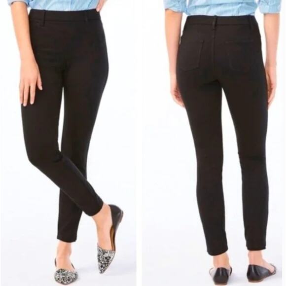 J. Crew Mercantile Gigi Ponte Pants Black Slim Pull On Stretch G9111 Size 0 - Picture 1 of 5
